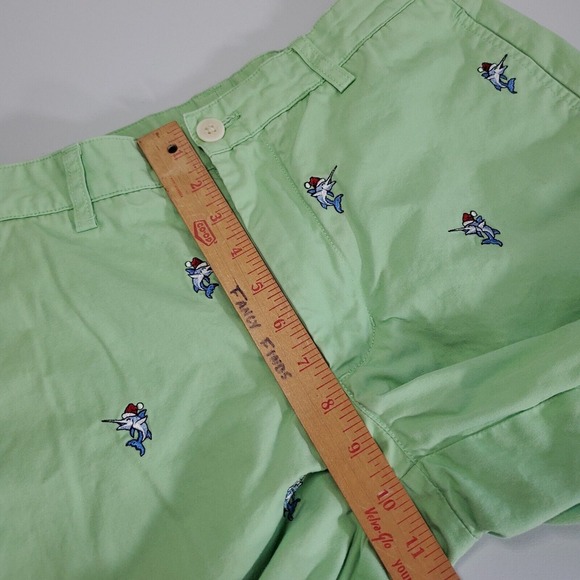 Vineyard Vines Men Shorts 30 Green Chino Cotton Swordfish Embroidered Preppy - Picture 11 of 14